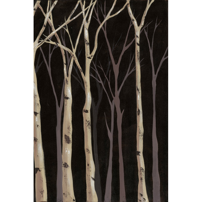Midnight Birches II, H 12 po x l 8 po x P 1,25 po
