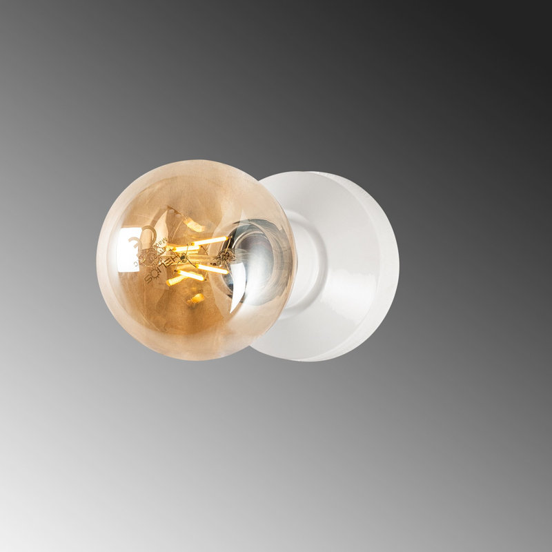 Stylish Cream Wall Lamp, Metal Body, 3.9 x 3.1 x 3.9 inches | E27 Socket, Max 40W (Bulb Not Included) | IP20 Rated, Perfect for Living Room & Bedroom Decor, Modern & Elegant Lighting Solution