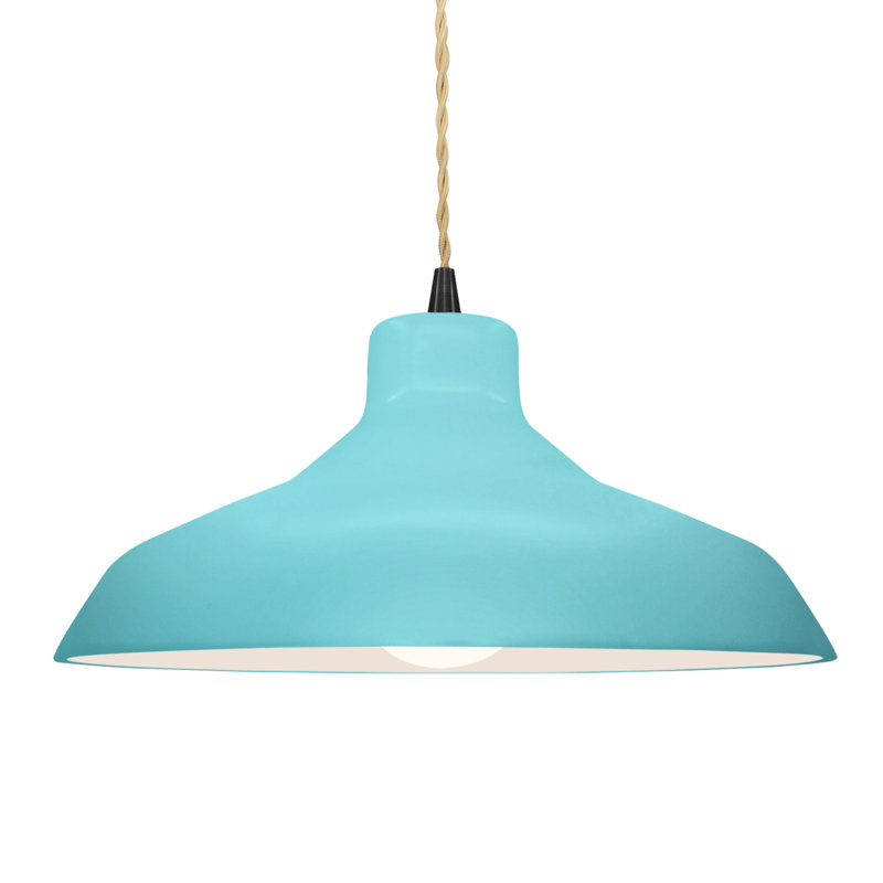 Luminaire suspendu à 1 lumière Aschwin - DEL intégrée, Piscine réfléchissante / beige noir, Noir mat