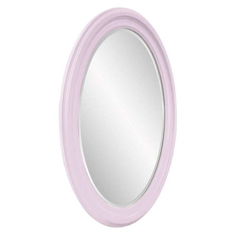 Borna Solid Wood Oval Mirror, Lilac