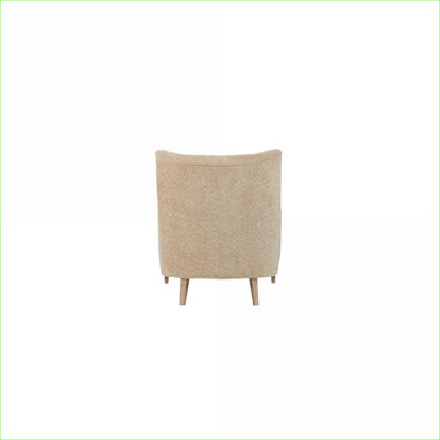 Chaise d'appoint rembourrée à haut dossier pour adultes, sièges d'appoint brun clair pour la chambre à coucher du salon