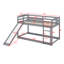 Solid Wood Bunk Bed With Safety Guardrail，Convertible Slide And Ladder,-1193958487