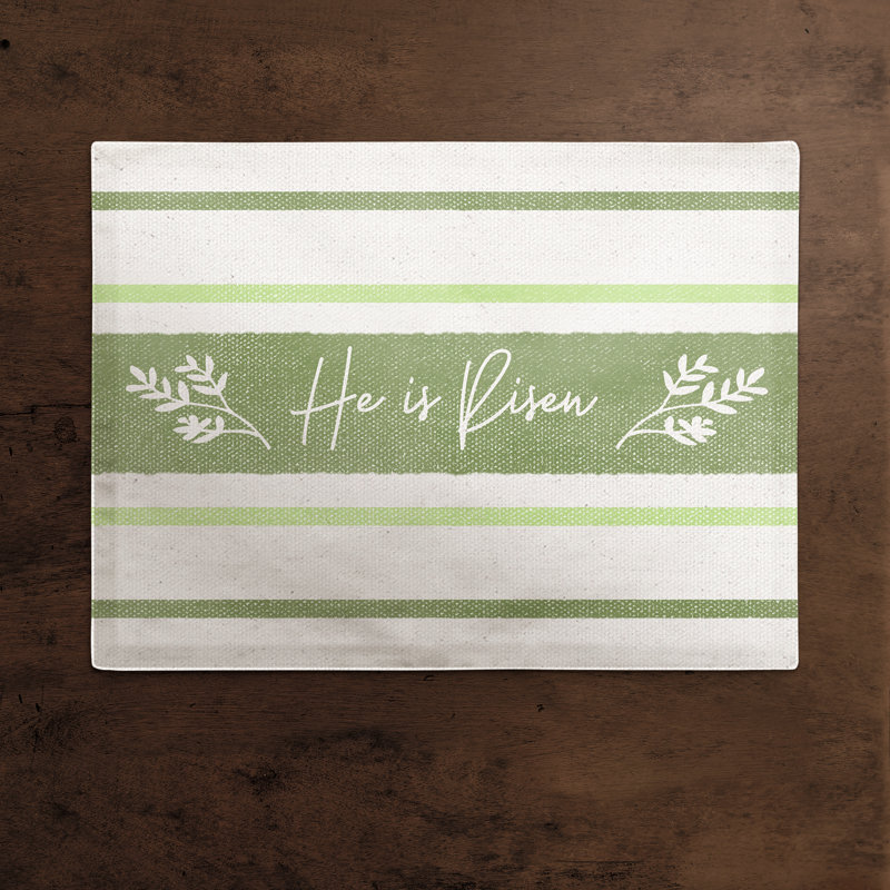 Polyester Striped Rectangle Placemat