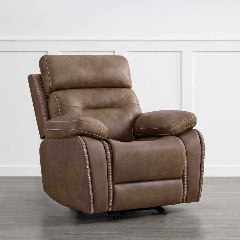 Fauteuil inclinable, oscillant et oscillant de 39 po Jacelynn, Polyester brun