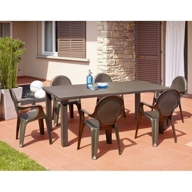 Seren Stackable Outdoor Patio Dining Armchair, Bronze