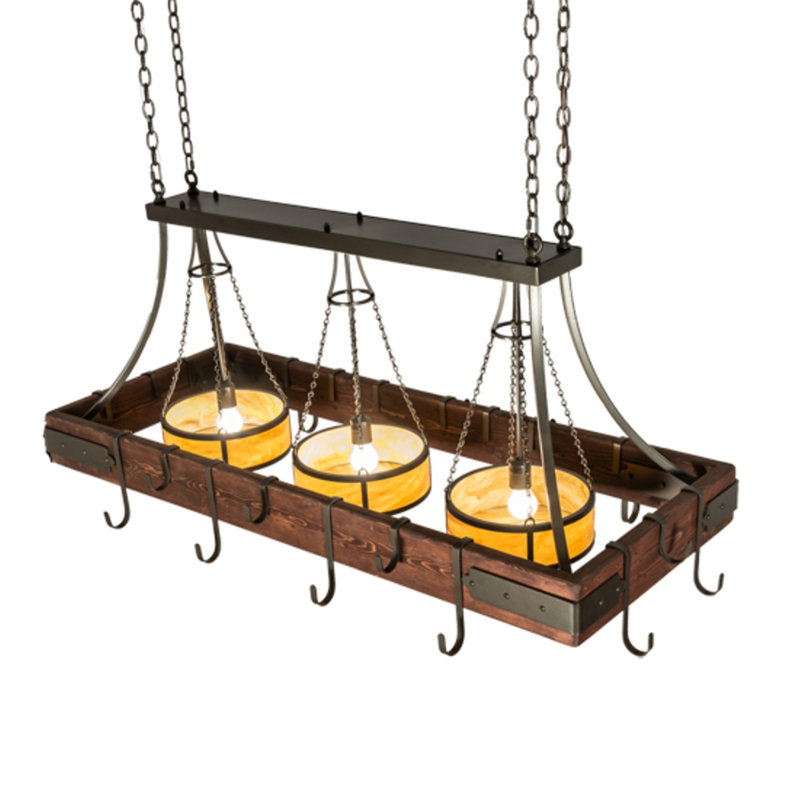 Steamboat 60" Rectangle Chandelier Pot Rack