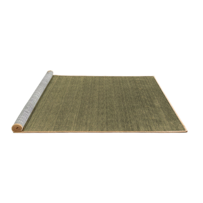 Tapis contemporains brun lavable à la machine 2651, Rond 8 pi