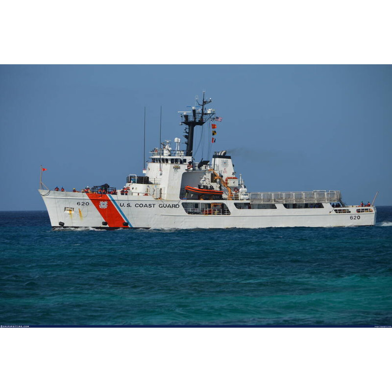 Maquette de bateau USCG Resolute Wmec-620 L, H 10 po x l 30 po x P 5 po