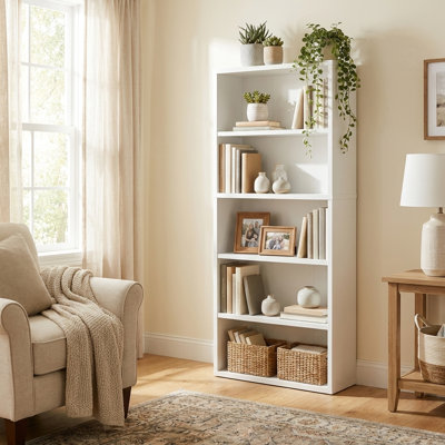 Multi-Tier Adjustable Storage Display Rack, Sturdy Lightweight Modern Organizer