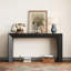 Console avec foyer original - Placage en bois de qualité pour différents environnements et plateau fin et résistant adapté à de multiples espaces élégants