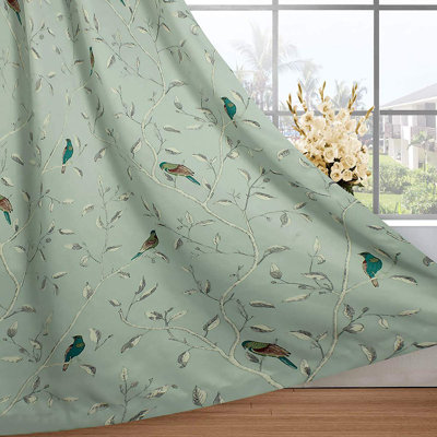 Rideaux occultant pour la chambre à coucher 84 pouces de longueur isolants isolants à imprimé rustique rideaux à imprimé de rideaux, obscurcissant et efficace, paire de 2 panneaux, sauge