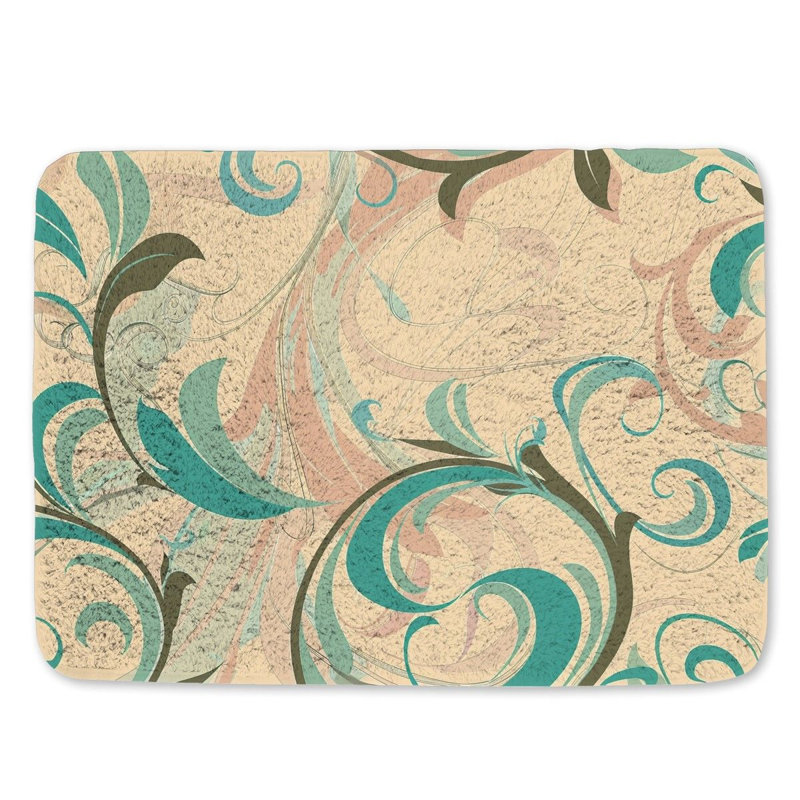 Darlys Microfiber / Microsuede Non-Slip Bath Mat, 17"W x 24"L