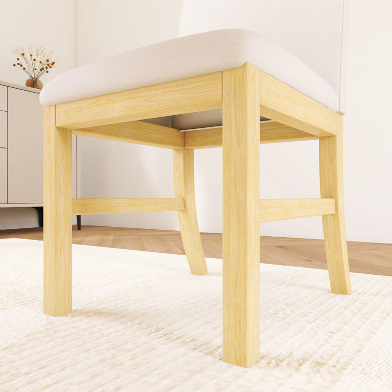 Ensemble de table de salle à manger extensible en bois 7 pièces avec rallonge papillon, Naturel, Beige