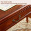 47.24"Brown Retro Rectangle Solid Wood Writing Desk,5-drawer-1576453853
