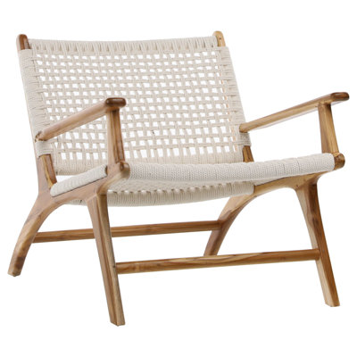 Calvin Teak Upholstered Occasional Chair