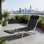 Chaise longue pliante pour l'extérieur