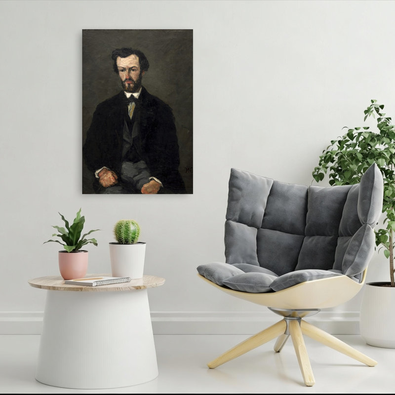 Antony Valabrègue, 1866, Portrait impressionniste abstrait contemporain, estampe murale, H 36 po x l 24 po
