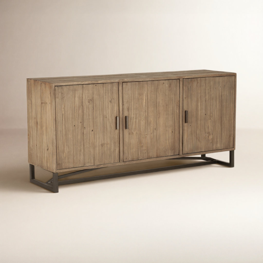 Lopez 68" Wide Pine Wood Sideboard, Sierra