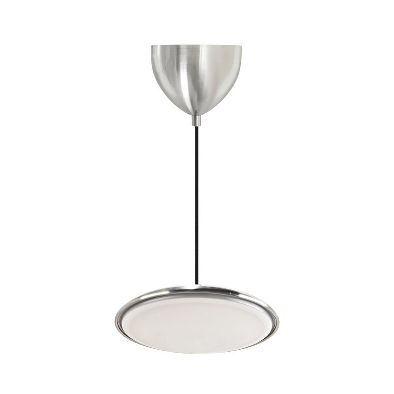 1 - Light Pendant, 6cm H x 25cm W x 25cm D, Stainless Steel, 0.9 W