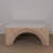 Jacquese 36" Square Coffee Table with White Marble Top and Light Oak Architectural Wood Base – Modern Living Room Accent