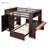 Twin size Loft Bed with a Stand-alone bed, Shelves,Desk,and Wardrobe-1418963731-1418963756