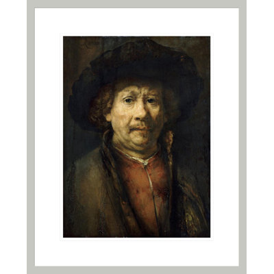 Autoportrait par Rembrandt van Rijn - Estampe numérique encadrée