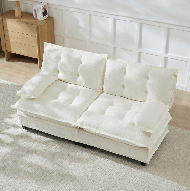 Canapé modulaire 77 po Modern, Beige