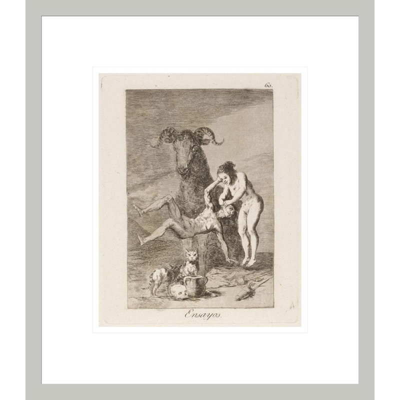 Ensayos. (Trials.) Par Francisco de Goya - Impression sur toile, 15.76" H x 13.75" W