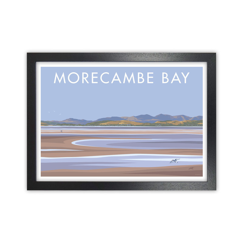 Morecambe Bay by Stephen Millership - Print on Canvas, Black Framed Paper, 25cm H x 34cm W x 3cm D