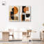 Divided Circles Duet Canvas Print Boho Gold Wall Decor Set by Art Remedy, Black Frame, 10 x 15-282796154-282796128