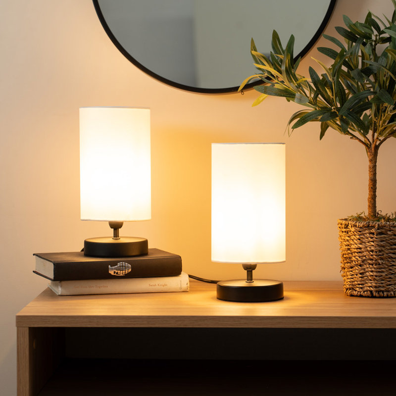 Romica Metal Table Lamp, No, White, Matt Black