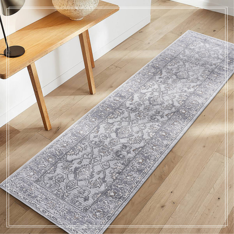 Ivory/Grey/Oriental Non-Shedding Living Room Bedroom Dining Home Office Stylish And Stain Resistant Area Rug