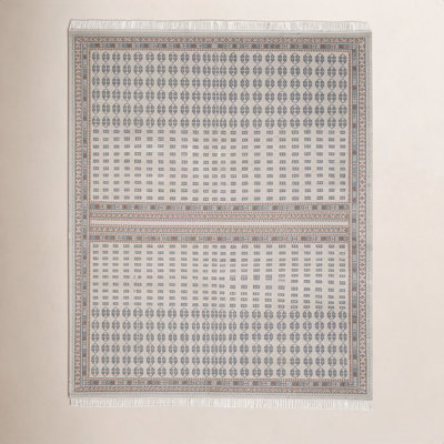 Ivory Brown Hand-Knotted Wool Rug