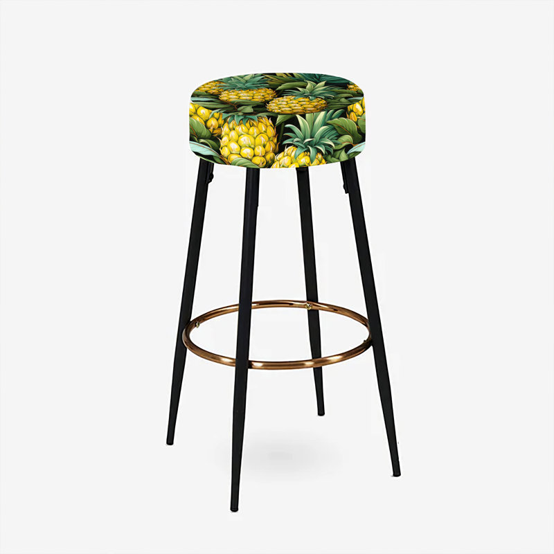 Pineapple Delight - motif tropical - ensemble de 2 tabourets de bar tropicaux