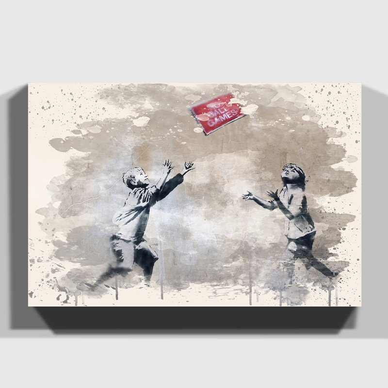 Banksy - Wrapped Canvas Painting, 40cm H x 60cm W