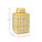 Geometric Ceramic Table Jar with Lid for Home Decor - Decorative Patterned Tall Jar for Shelf Styling, Console Display, and Tabletop Accent-86741833-86741827