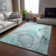 Premium Machine Washable Cerrito AMF502 Teal Rug