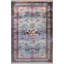 Tapis décoratif bleu à motif floral et animal-18129384