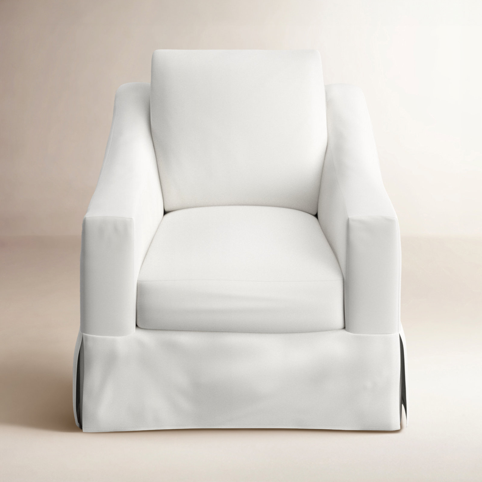 Cranbrook Slipcovered Armchair, Nomad Snow Crypton® Chenille