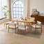 Chaise rembourrée avec dossier cylindrique et structure en bois massif-124611386