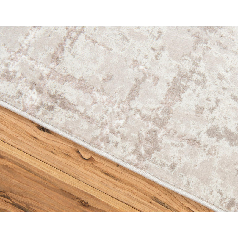 Tapis contemporain beige / crème Aimeeleigh, Rectangle 2 pi x 3 pi 1 po