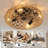 19.69" Blades Classic Caged Ceiling Fan With Remote Control And Light Kit Included