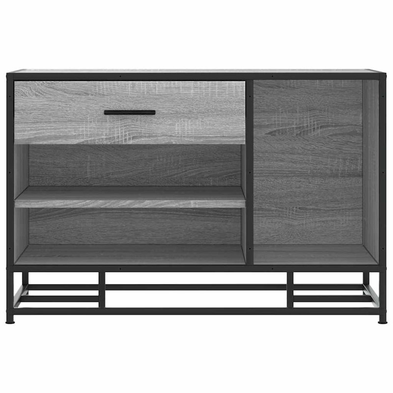 4 Pair Shoe Storage Bench, Grey Sonoma