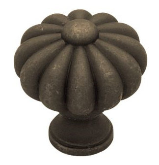 (5 Pack) 1-3/8 inch Large Pumpkin Knob, Oil Rubbed Bronze