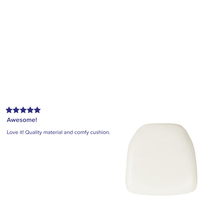 Elegant White Vinyl Chiavari Chair Cushion for Indoor Use