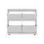Range-chaussures, 4 portes, 4 tablettes, 4 pieds, blanc