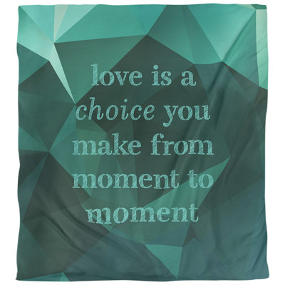Housse de couette simple love is a choice quote