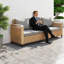 Canapés de patio durables, structure en métal, conception moderne pour l'extérieur
