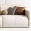 Canapé modulaire beige en cuir véritable-474331664