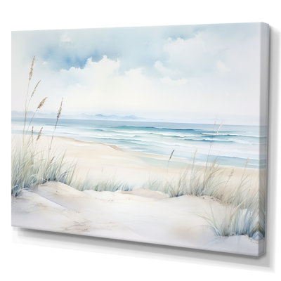 Soft Colour Beach Horizon III On Canvas Print